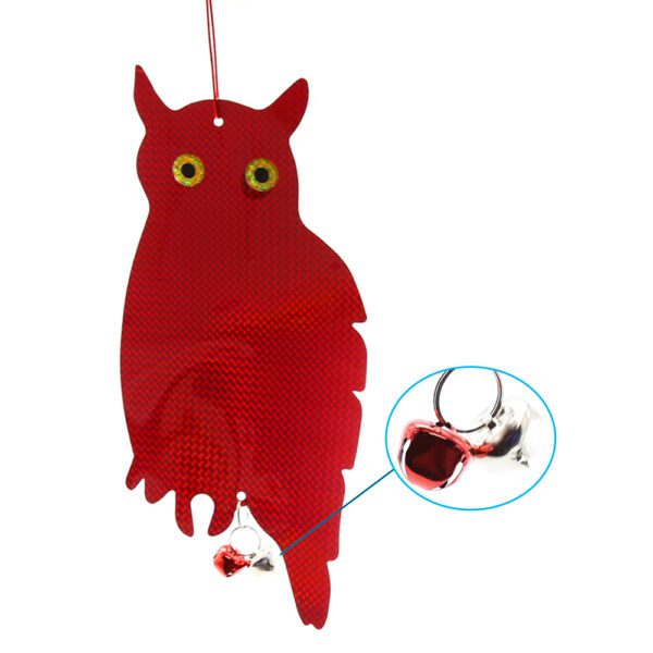 Bird Scare Owl for Woodpecker Deterrent Reflective Scare Spiral - Image 2